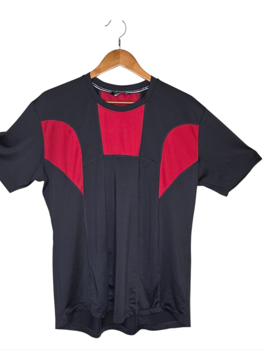 Kappa Black Short-Sleeve Tee with Red Back Stripe